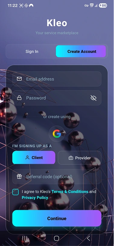 Search filter screen